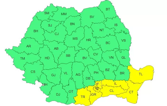 cod galben ploi Cod galben de ploi în București și șapte județe. Meteorologii anunță precipitații ce pot depăși 40 l/mp