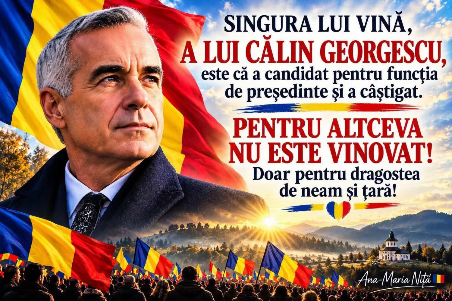 George Simion, apel la mobilizare în țară și în Diaspora, pentru eliberarea lui Călin Georgescu: „Să fie puhoi de lume”